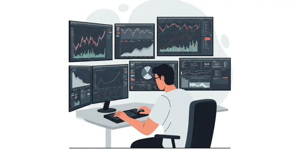 day trading using multiple screens