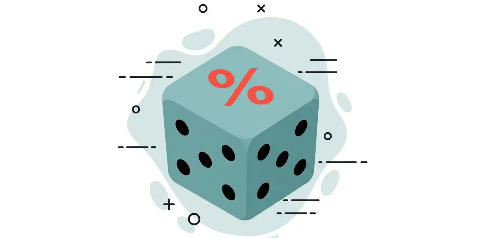 a dice representing probability