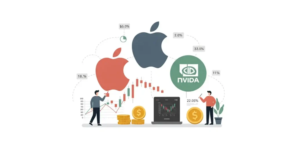 stocks of apple nvida